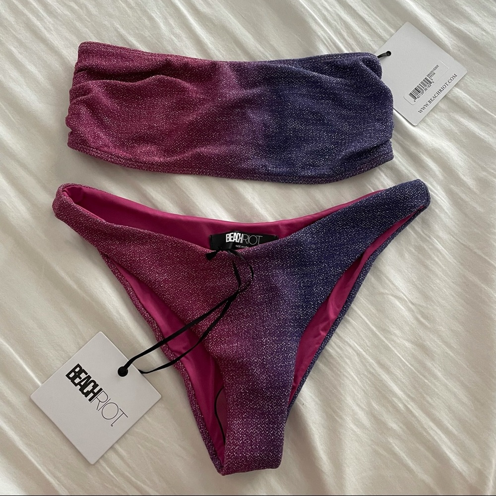 Beach Riot Kelsey Top & Island Bottom purple/pink